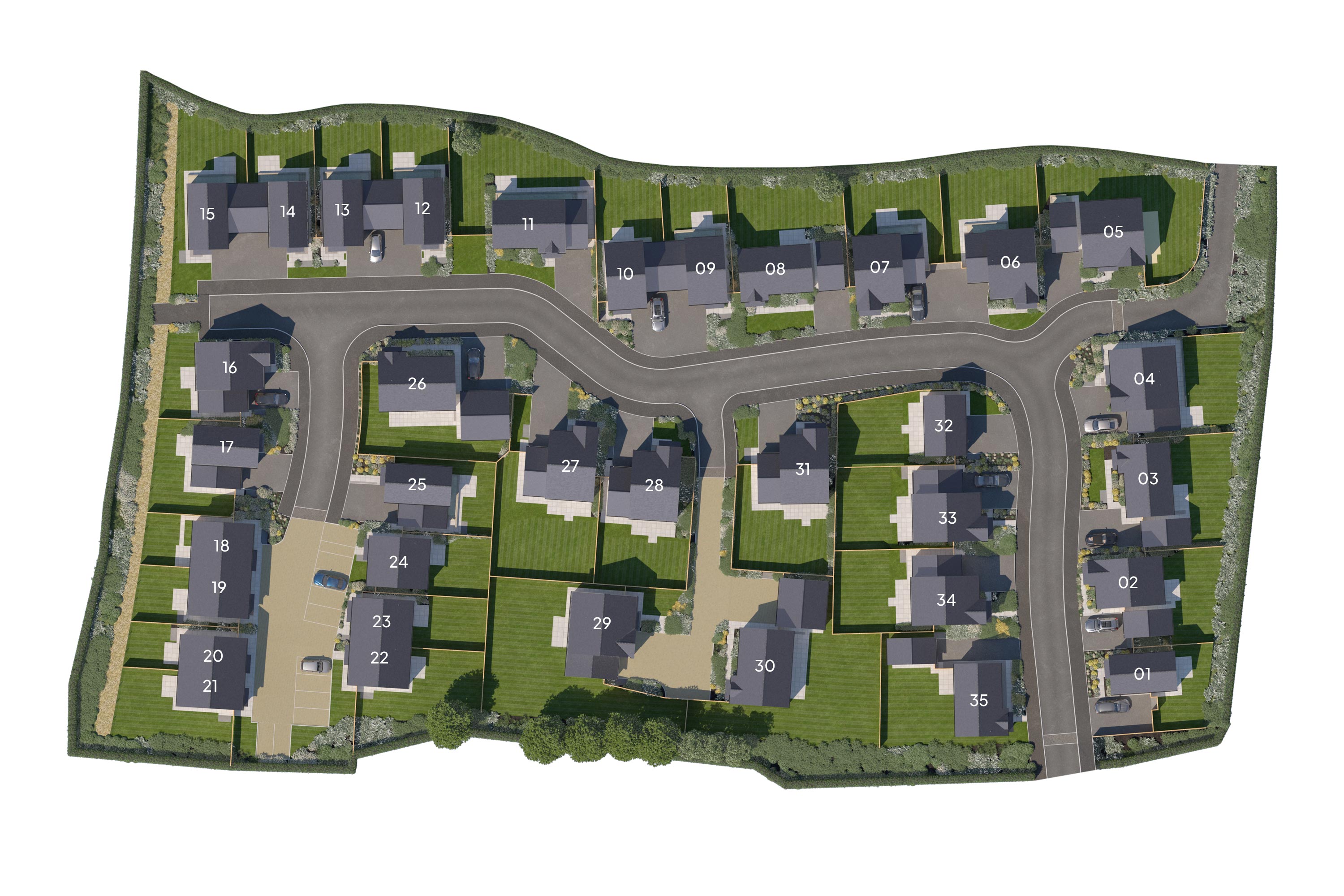 Site Map of Lower Abbots Housing Development at Buckland Brewer in North Devon