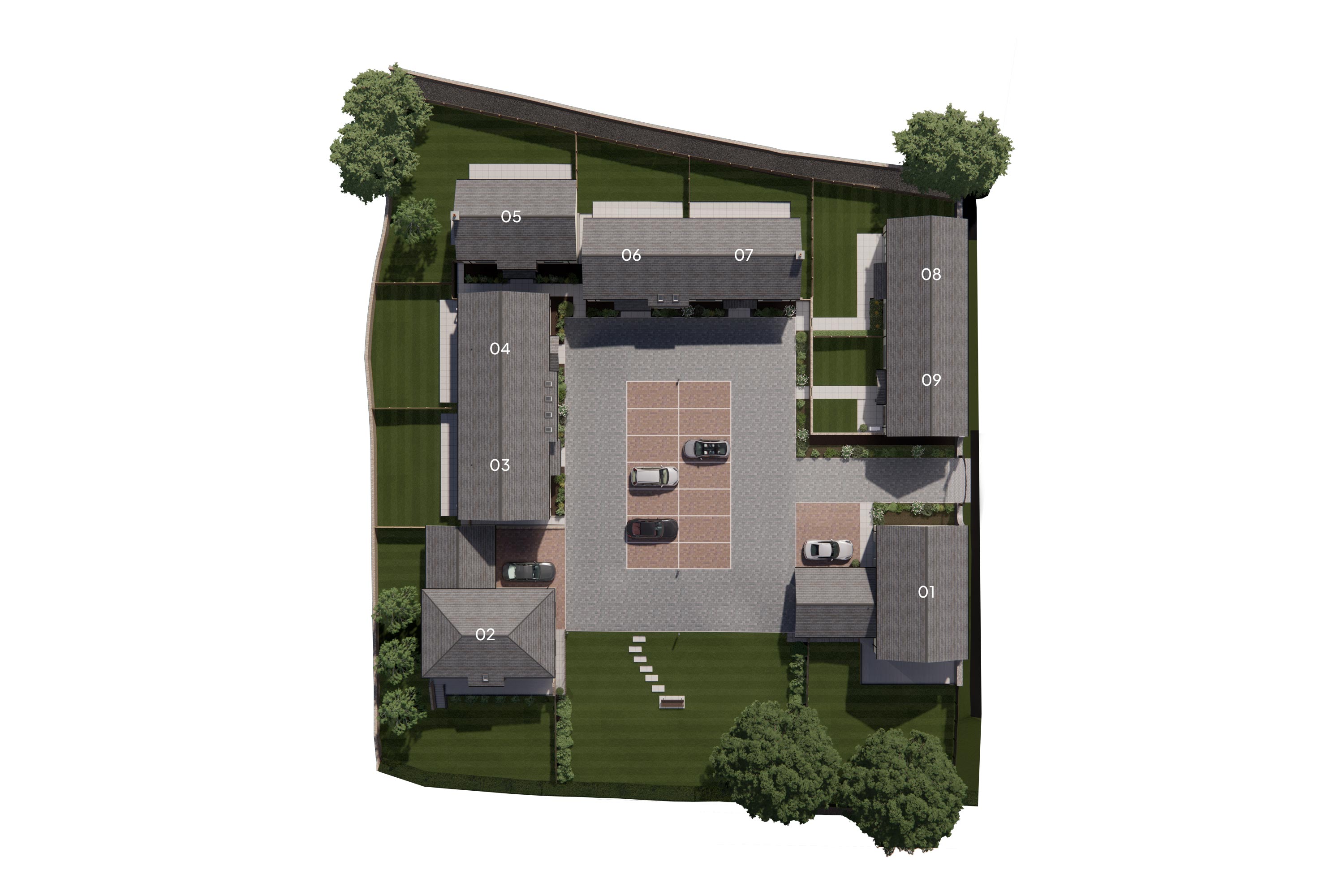 Site Map of Market Gardens Housing Development at Torrington in North Devon