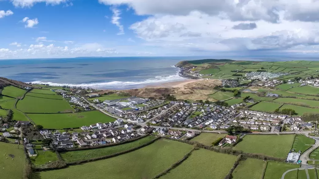 Ariel View of Croyde Bay in North Devon