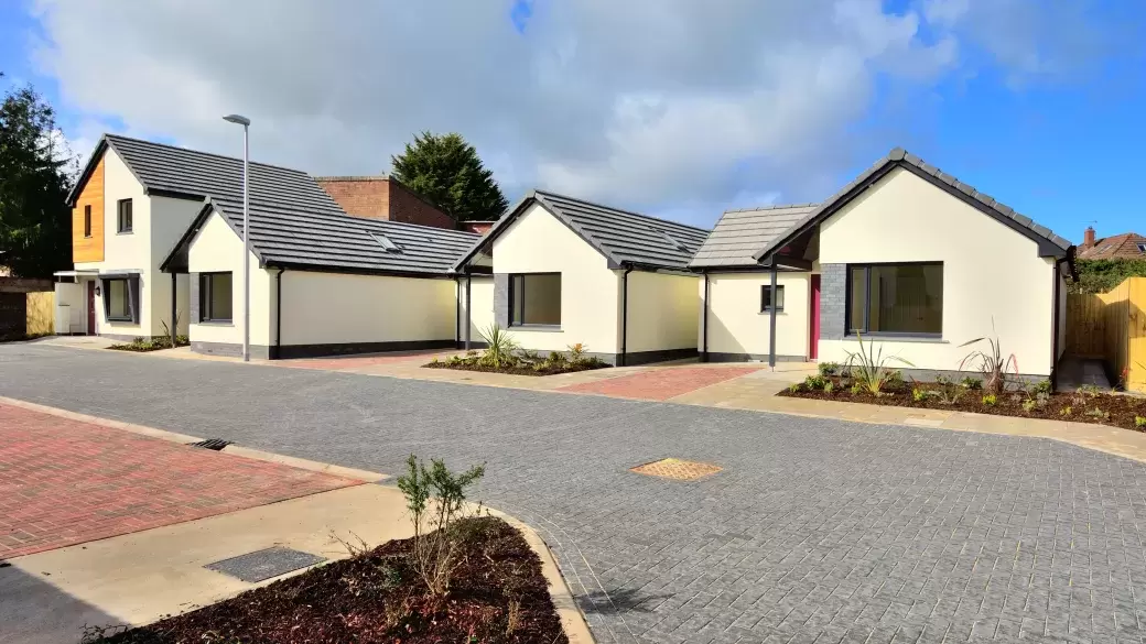 New Bungalows at Woodville for North Devon Homes Social Housing Development