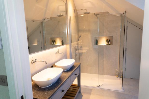 Bespoke bathroom in luxurious new home in Saunton, Devon