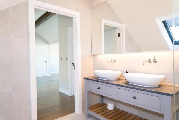 Bespoke bathroom in luxurious new home in Saunton, Devon