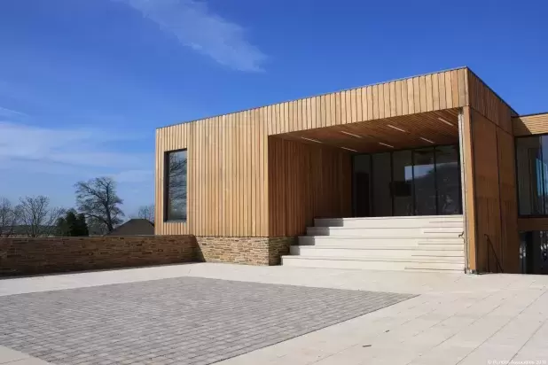 Exterior of West Buckland School's New Art & Theatre Block built by Pearce Construction