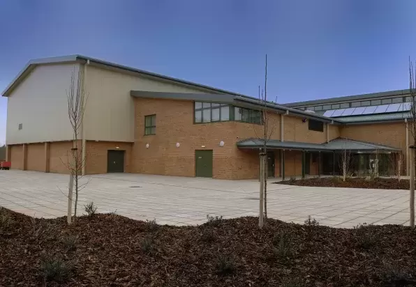 Exterior of West Buckland Schools new Sports Hall