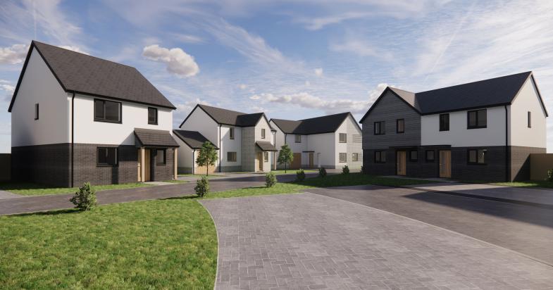 CGI of new homes at Landkey housing development in North Devon