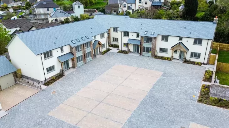 Aerial view of Market Gardens development in Torrington