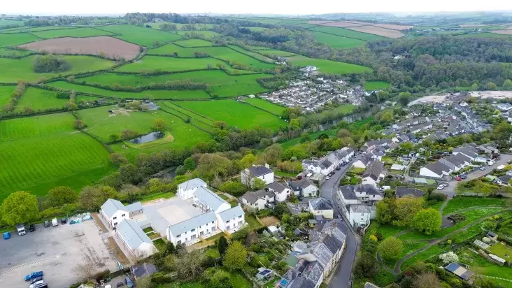 Aerial view of Market Gardens development in Torrington