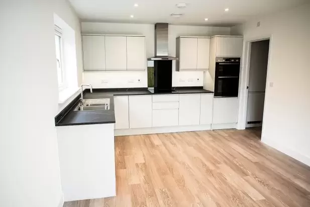 Modern kitchen inside new home at Market Gardens in Torrington