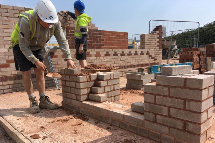 Pearce Construction Builders laying House foundations in North Devon