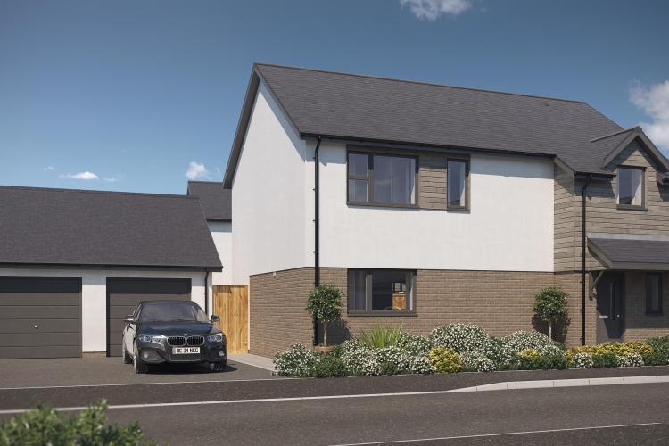 CGI of The Willow a 3-bedrrom New Home at Lower Abbots in Buckland Brewer