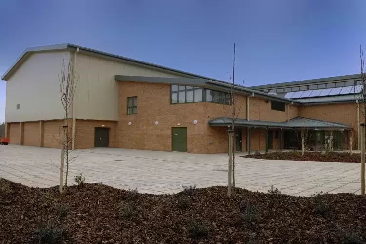 Exterior of West Buckland Schools new Sports Hall