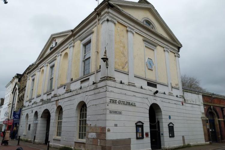 The Barnstaple Guildhall before refurbishments began