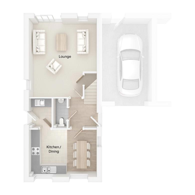 Floor Plan of The Cedar House type at St Mary's Close in Bishop's Nympton