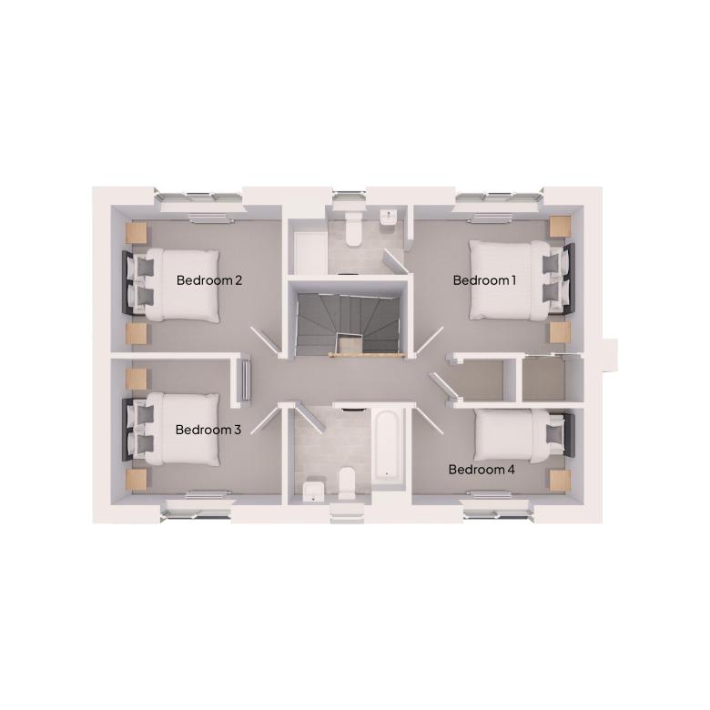 Floor Plan of The Clove house type at Market Gardens in Torrington