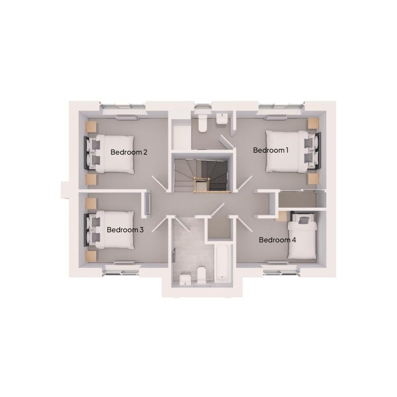 Floor Plan of The Lavender house type at Market Gardens in Torrington