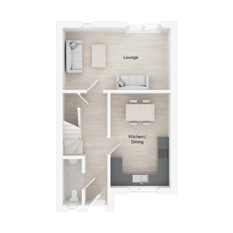 Floor Plan of The Maple House type at Lower Abbots in Buckland Brewer