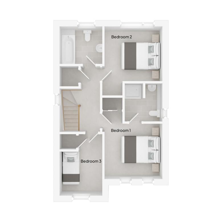 Floor Plan of The Maple House type at Lower Abbots in Buckland Brewer