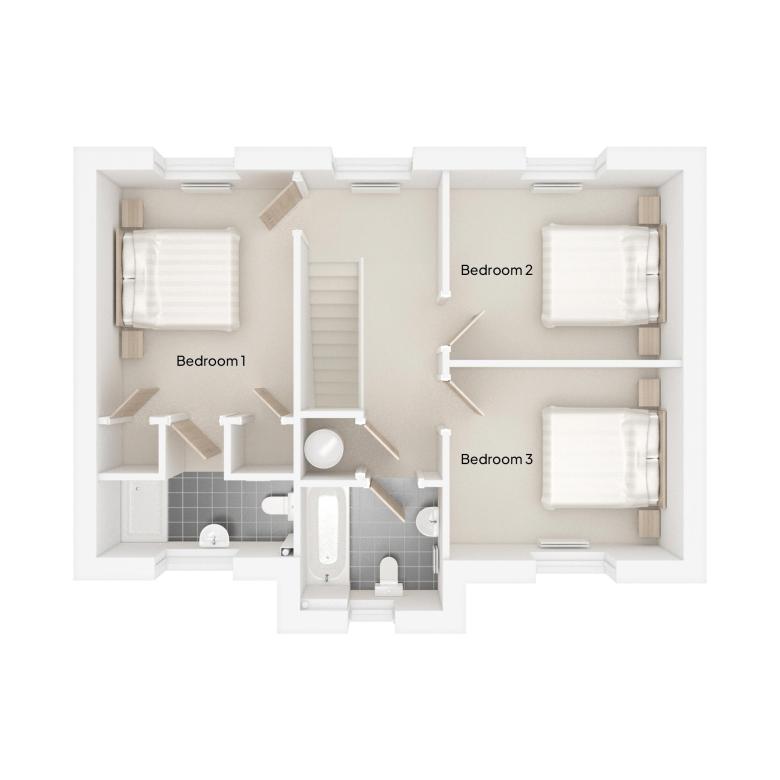 Floor Plan of The Maple House type at St Mary's Close in Bishop's Nympton