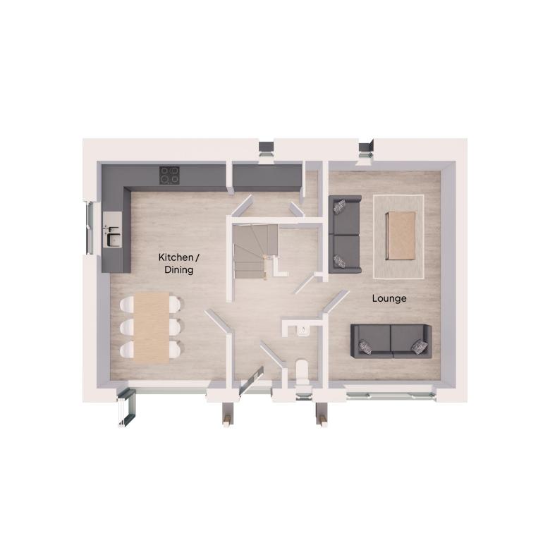 Floor Plan of The Rosemary house type at Market Gardens in Torrington