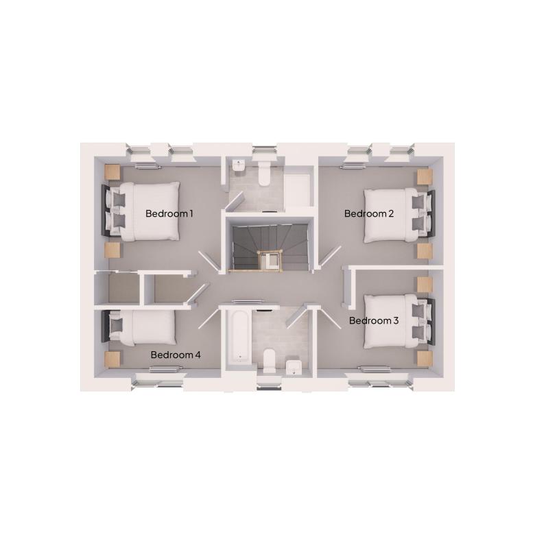 Floor Plan of The Rosemary house type at Market Gardens in Torrington