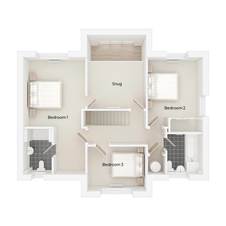 Floor Plan of The Yew House type at St Mary's Close in Bishop's Nympton