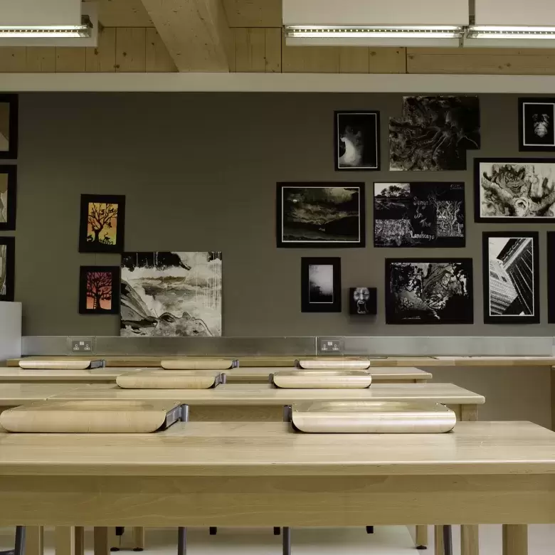 Art Classroom inside West Buckland School's New Art & Theatre Block built by Pearce Construction