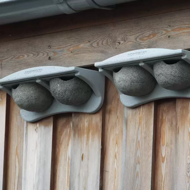 House Martin boxes on roof of West Buckland School