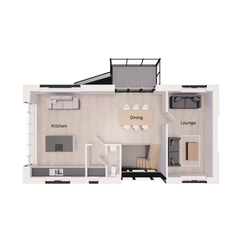 Floorplan for plot 2 at Hammados Court