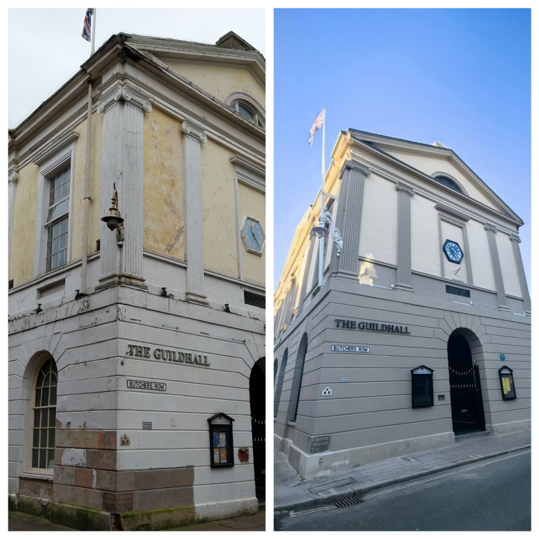 Guildhall before after